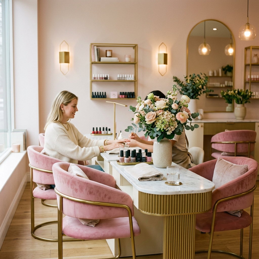 Luxury nail salon interior